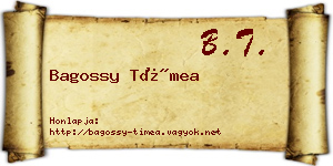 Bagossy Tímea névjegykártya